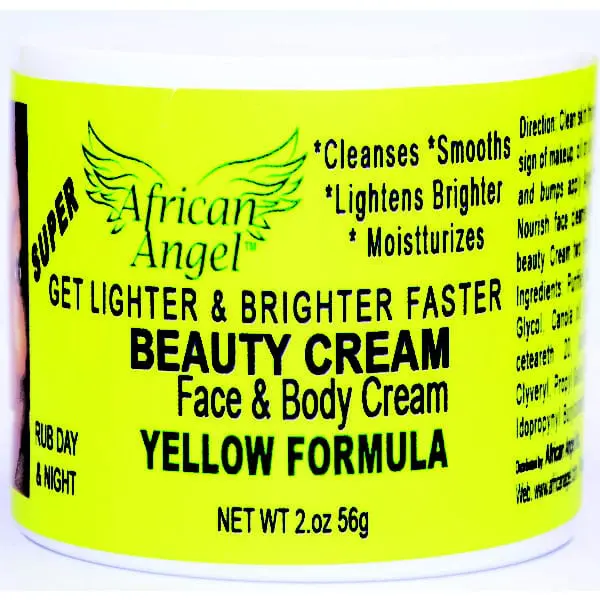 Africa Angel Inc Yellow Formula Face and Body Beauty Cream