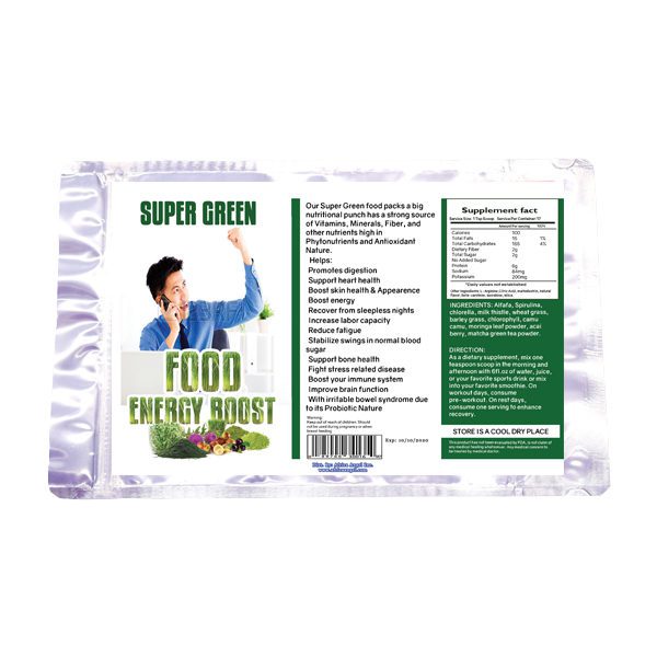 Super Green Food Energy Boost